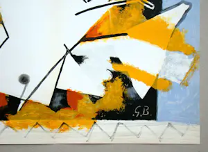 Georges Braque - L'oiseau jaune- 1959 - Originele litho - In de plaat gesigneerd - Mourlot kopen? Bied vanaf 120!