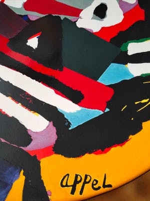 Karel Appel - Karel Appel, keramiek: grote Schaal: Dancing Girl, oplage 25, diameter 51 cm kopen? Bied vanaf 695!