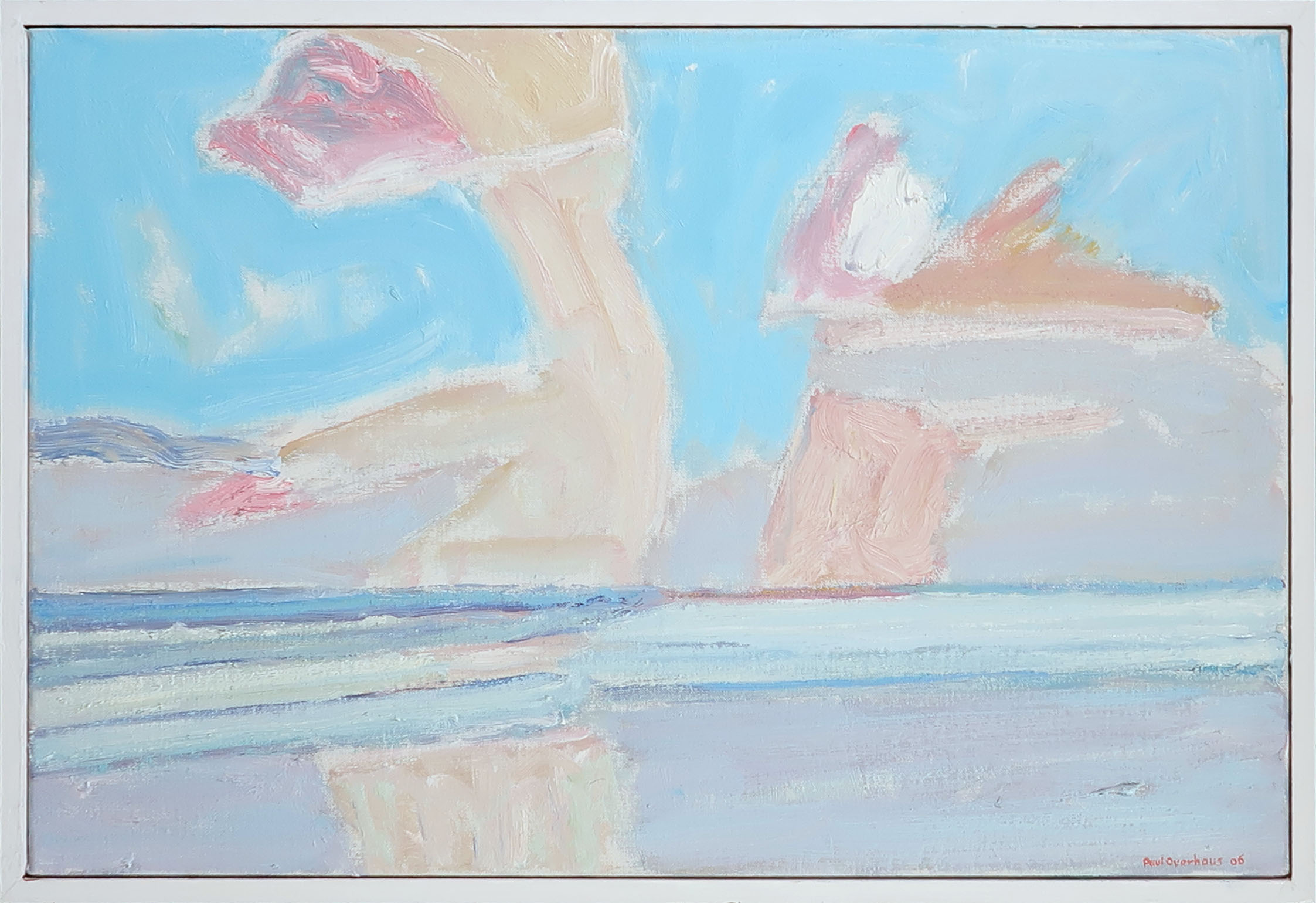 Paul Overhaus - Olieverf op doek, Avondlicht - Ingelijst verkocht voor € 80!