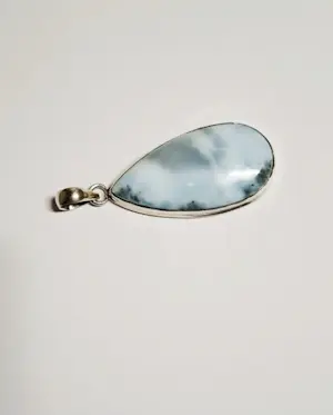 Nieuwe zilveren Hanger met druppel vormige Larimar kopen? Bied vanaf 65!
