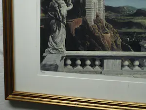 Carel Willink - Ingelijste litho , Landschap met Museum – Nr. 9 van 30 - Lijst, 66 x 76 cm. kopen? Bied vanaf 250!