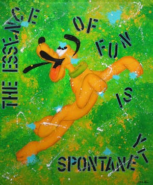 Don Ken - Gemengde techniek op doek, The Essence of Fun is Spontanety (Zeer groot) kopen? Bied vanaf 1000!
