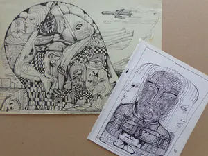 Ernst Vijlbrief - LOT VAN 2 WERKEN / ORIGINEEL WERK / 22x30cm + 21x17cm kopen? Bied vanaf 30!