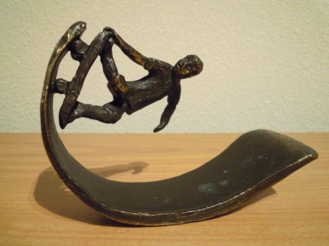 Astrid Veldhuyzen-Koppen - Prachtig gesigneerd beeld van skater. kopen? Bied vanaf 45!