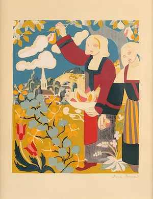 Émile Bernard - Cueilleuses de poires à Pont-Aven kaufen? Bieten Sie von 50!