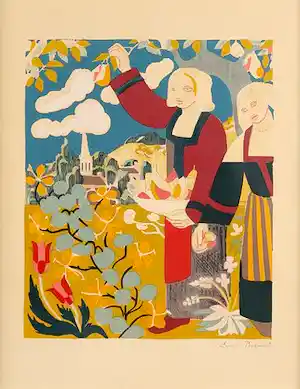 Émile Bernard - Cueilleuses de poires à Pont-Aven verkocht voor € 101!