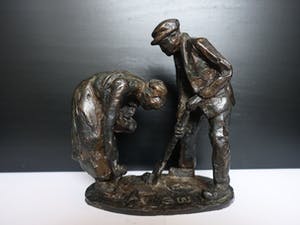 Siem Wardenaar - Brons "de aardappelrapers" kopen? Bied vanaf 220!
