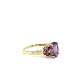 Colorful modern Ring in 9 Karat (375) with Amethyst and Topas - as new kopen? Bied vanaf 100!