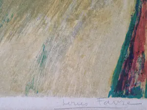 Louis Favre - Fraai kleuren- Litho - "Christus" 1951 - kleine oplage (55) - handgesignrd kopen? Bied vanaf 48!