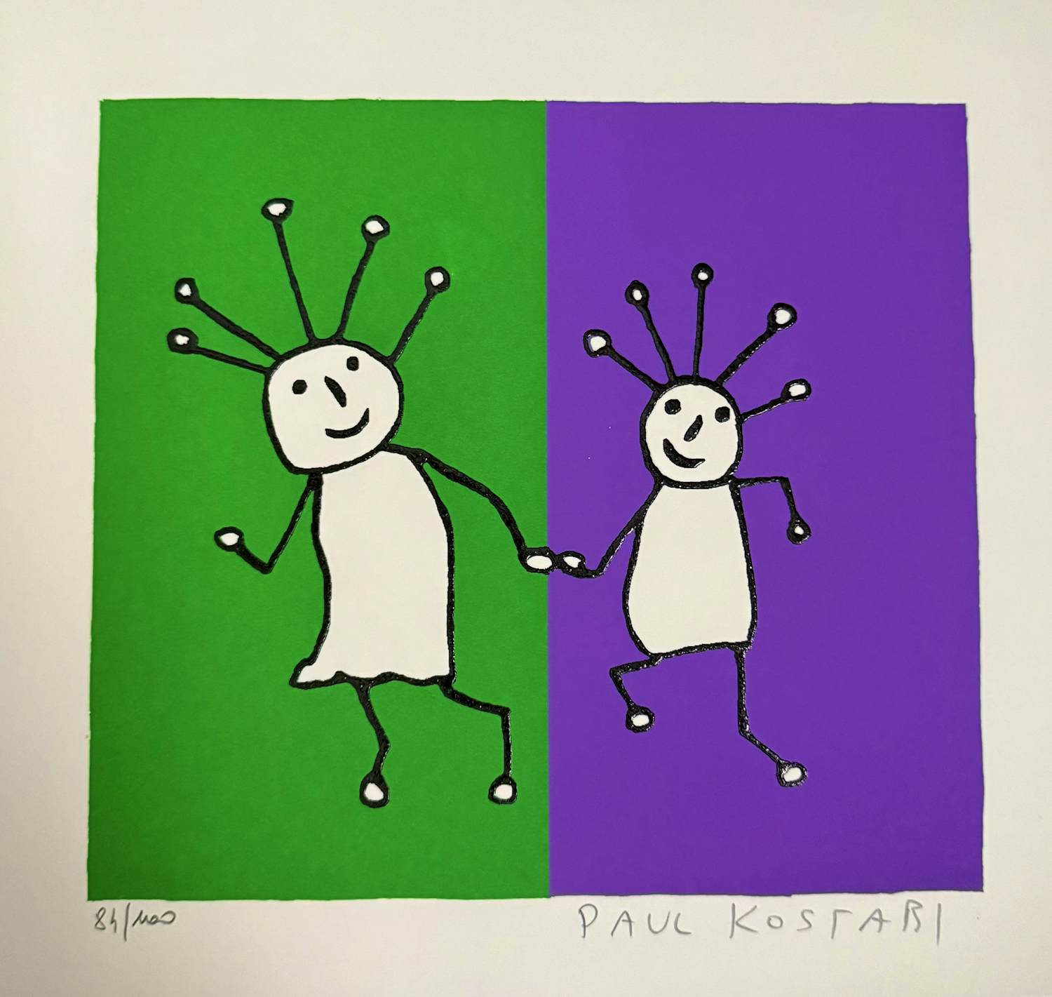 Paul Indrek Kostabi - “Sprkl dance”. Handgesigneerd. Nr. 84/100. kopen? Bied vanaf 50!