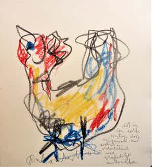 Anton Heyboer - De oervogel Aparte tekst. verkocht voor € 400!