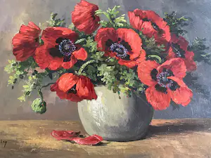 Niet of onleesbaar gesigneerd - Boeket klaprozen kopen? Bied vanaf 1!