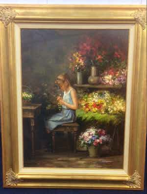 Jan Hovener - Bloemenmeisje verkocht voor € 200!