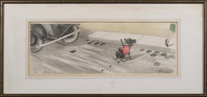 Arthur Boris O'Klein - Handgekleurde ets, Les chiens uit de serie Dirty Dogs of Paris - Ingelijst kopen? Bied vanaf 10!