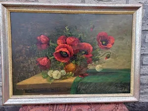 Tilly Moes - Bloemstilleven met klaprozen. kopen? Bied vanaf 65!