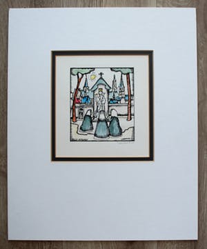 Toon Tieland - handingekleurde litho - 1993 kopen? Bied vanaf 45!