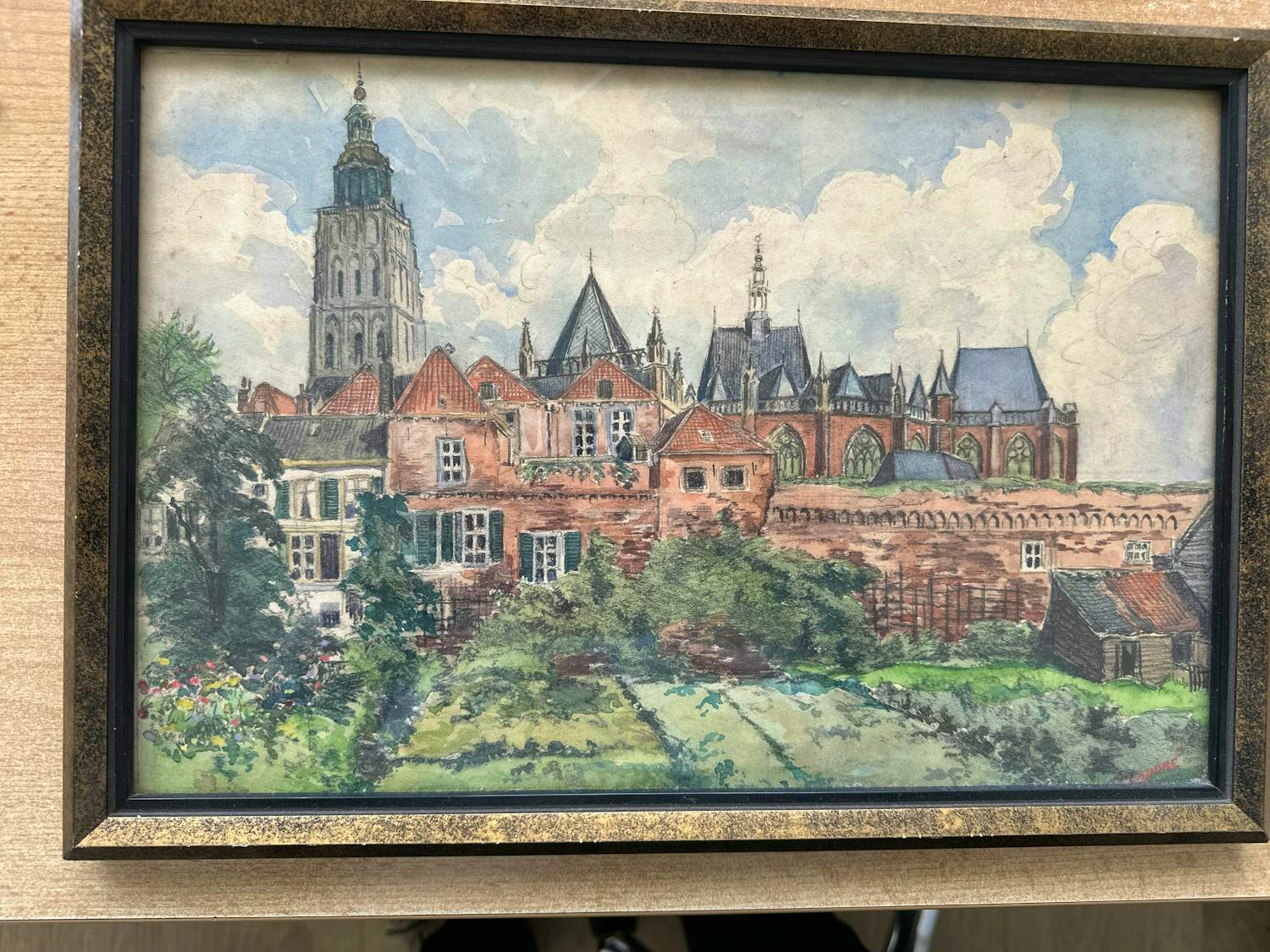 Louis Landre - Zicht op Zutphen kopen? Bied vanaf 80!