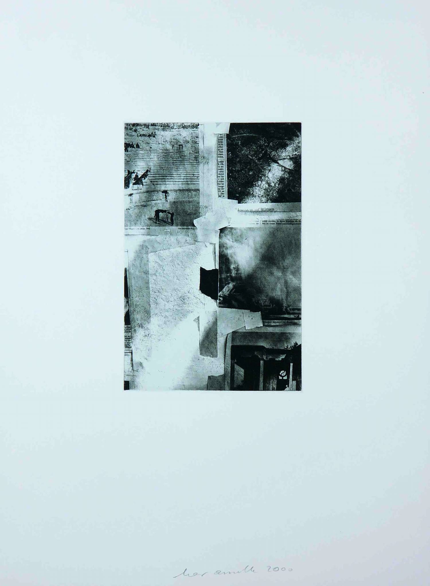 Ernst Caramelle - Fotogravure, Ohne titel, 2000 verkocht voor € 80!