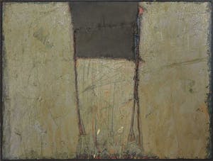 Mihajlo Petkovic - Gemengde techniek (olieverf, textiel) op doek, Zonder titel - Ingelijst (Groot) kopen? Bied vanaf 1!