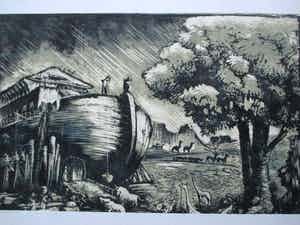 Rein Snapper - Houtsnede "Arc Noach" verkocht voor € 40!