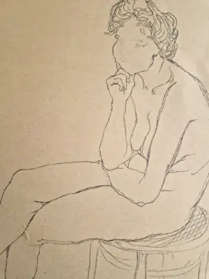 Maarten Jungmann - Ca. 1930 - verstilde potloodtekening "zittend vrouwelijk naakt" - gesigneerd kaufen? Bieten Sie von 20!