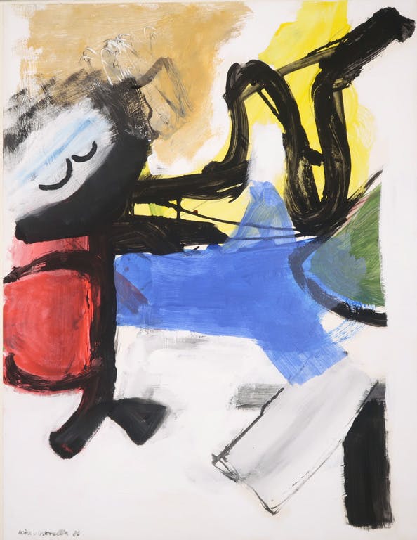 Adele Breteler - Adele Breteler: Acryl op papier, Zonder titel kopen? Bied vanaf 1!