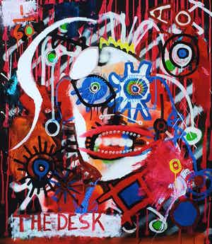 Paul Indrek Kostabi - The desk, Handgesigneerde giclée verkocht voor € 70!