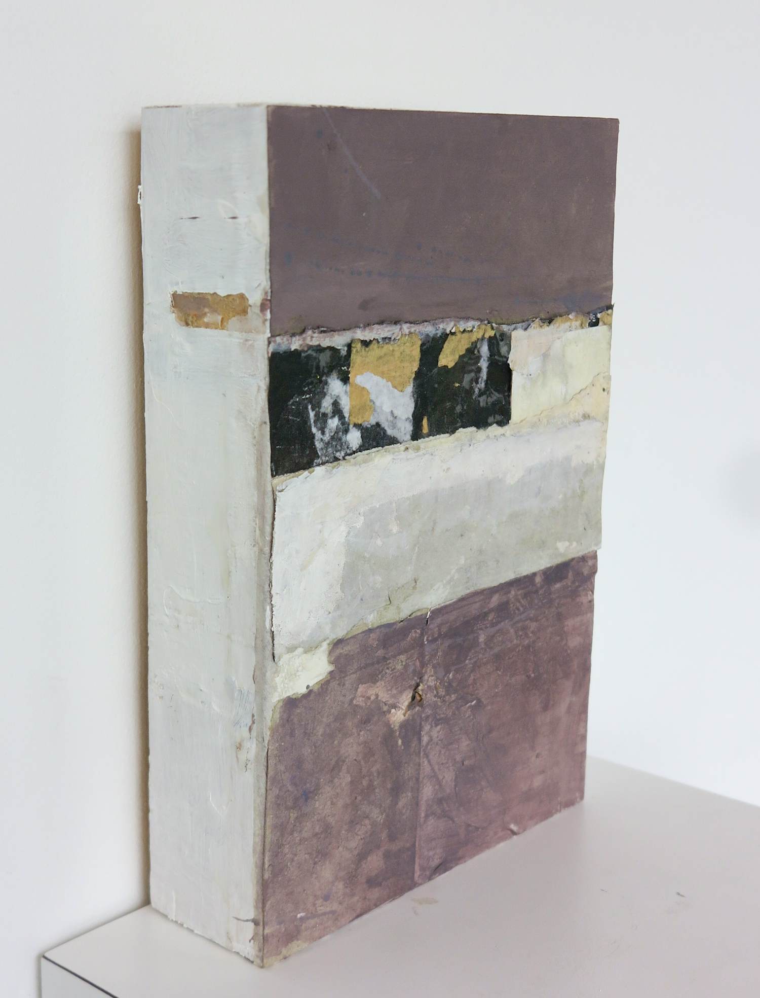 Buy Ron van der Werf - Uniek werk in gemengde techniek op hout / wandobject, Zonder titel? Bid from 125!