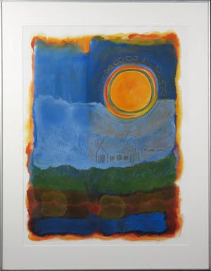 Tineke Looman - Olieverf op canvaspapier, House of People - Ingelijst kopen? Bied vanaf 20!
