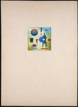 Leon Savelsberg - Gouache op papier, Zonder titel kopen? Bied vanaf 50!