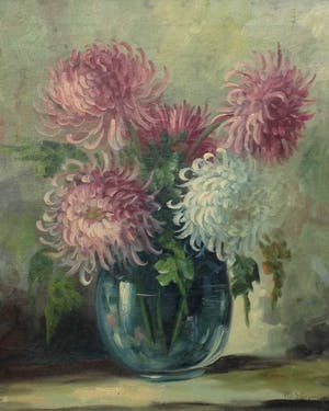 H.J. van Wijngaarden - 9902-3 - Stilleven met Chrysanten kopen? Bied vanaf 80!