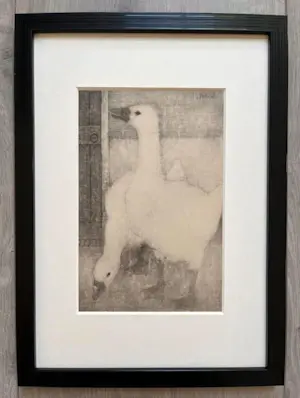 Jan Mankes - Originele Heliogravure 2 Ganzen 1923 kopen? Bied vanaf 110!
