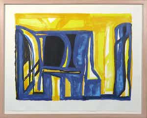 Theo Kuijpers - Litho, Zonder titel - Ingelijst verkocht voor € 1!