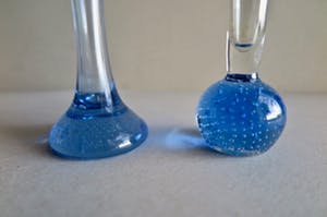 Elme Glasbruk - en Aseda Glasbrük - Collectie 9 Zweedse Solifleurs/Spijkervaasjes - 60-er jaren kopen? Bied vanaf 69!