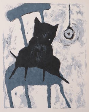 Peter Bastiaanssen - Zeefdruk, Black Cat kopen? Bied vanaf 1!