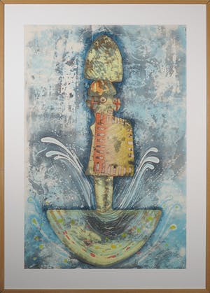 Georg Hadeler - Litho, -Tumi II - Ingelijst (Groot) kopen? Bied vanaf 60!