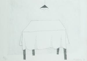 Klaas Gubbels - Litho, De lege tafel kopen? Bied vanaf 150!