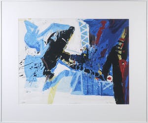 Theo den Boon - Zeefdruk, Out of the Blue - Ingelijst kopen? Bied vanaf 20!