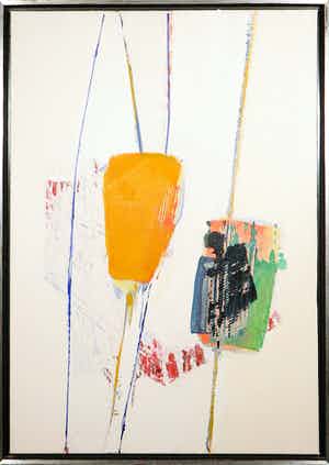 Arty Grimm - Olieverf op doek, Zonder titel, Ingelijst (Groot) verkocht voor € 300!