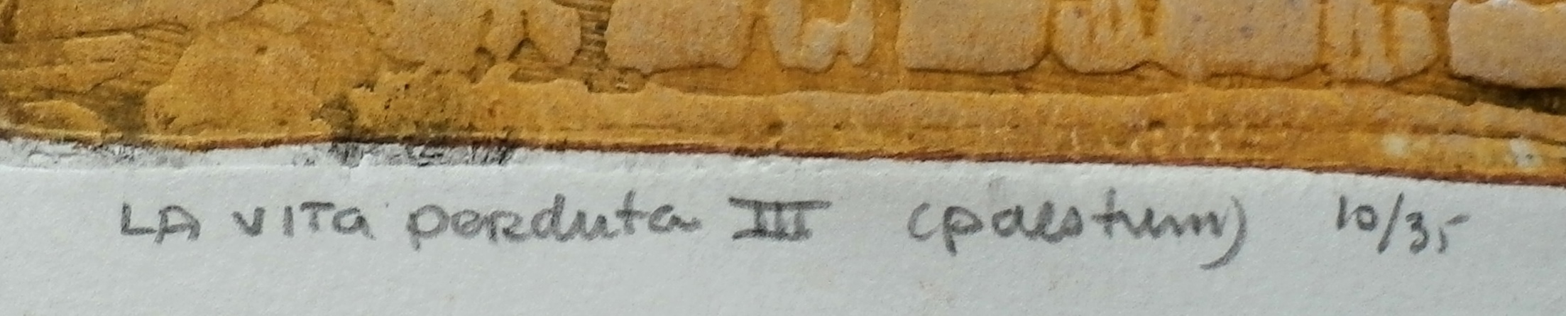 Ru van Rossem - Ets: La vita perduta III(paestum) - 1973 kopen? Bied vanaf 150!