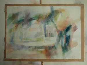 Ria Houwen - 4 Akwarellen , Expositie Curaçao 1980 + documentatie kopen? Bied vanaf 1!