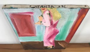 Janusz Haka - Schilderij - 'Stanza' - Gesigneerd - 1986 - origineel werk kopen? Bied vanaf 65!