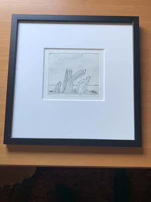 Co Westerik - Ets Hand en grassen verkocht voor € 130!