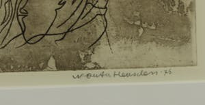 Wout van Heusden - Ets, Zonder titel - Ingelijst kopen? Bied vanaf 35!