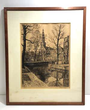Hendrikus Roodenburg - Stadsgezicht Leiden verkocht voor € 50!