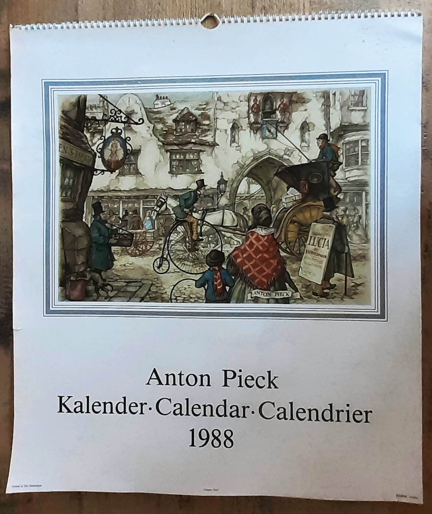 Anton Pieck - Bijzondere kleurrijke Jaarkalender 1988 (Origineel met copyright Anton Pieck) kopen? Bied vanaf 25!