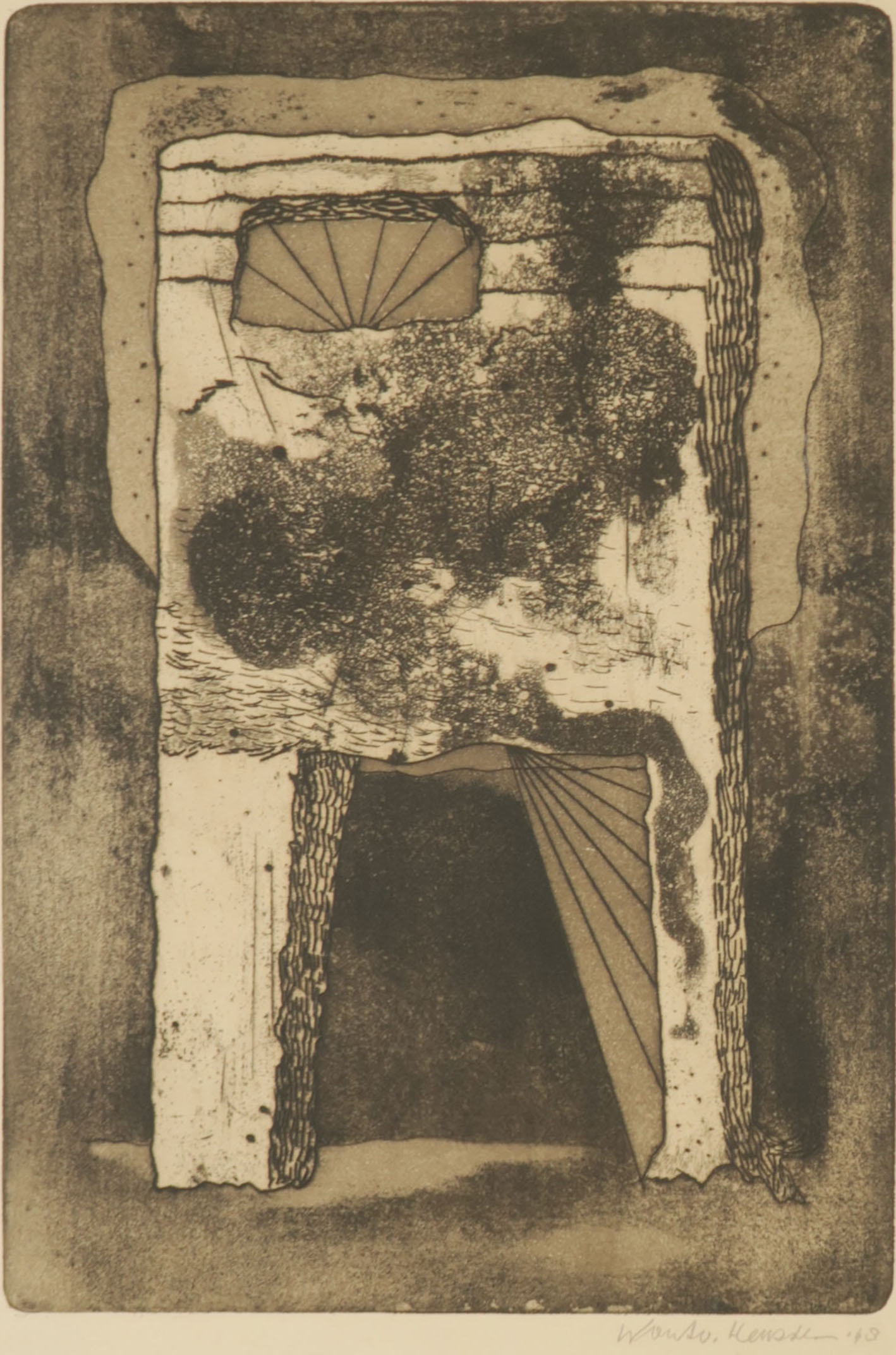 Wout van Heusden - Ets, Zonder titel kopen? Bied vanaf 40!