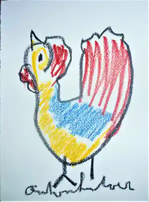 Anton Heyboer - De oer vogel . verkocht voor € 250!