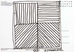 Sol LeWitt - Tekening in Oost-Indische inkt op ansichtkaart verkocht voor € 1!