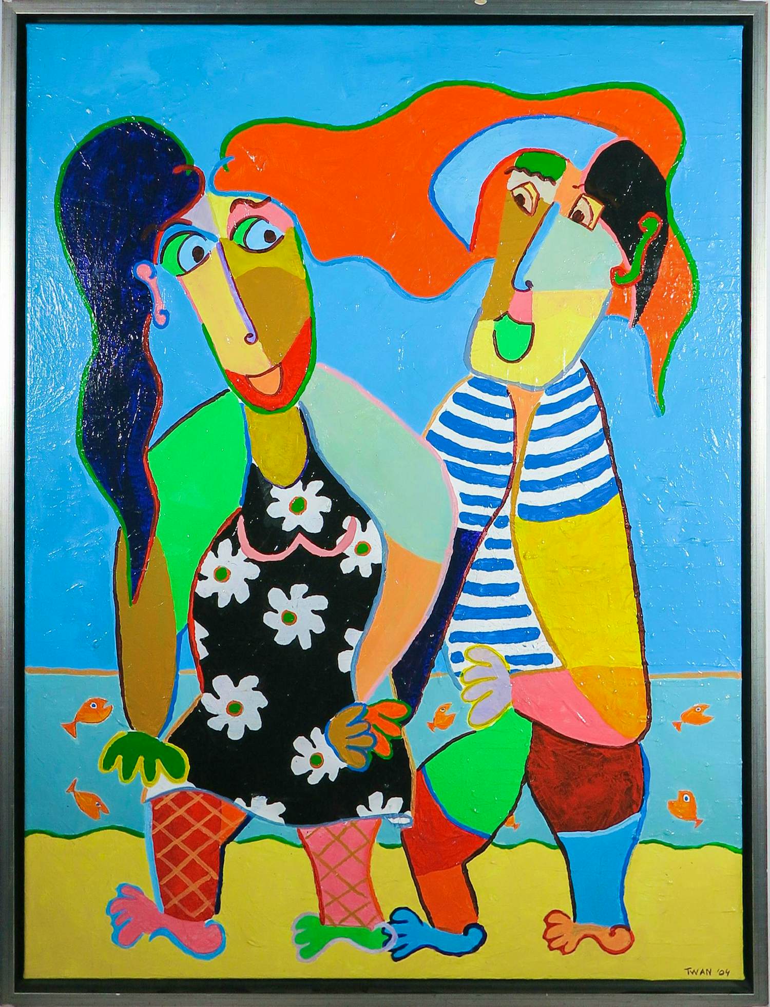 Twan de Vos - Acryl op doek, Zomer - Ingelijst kopen? Bied vanaf 100!